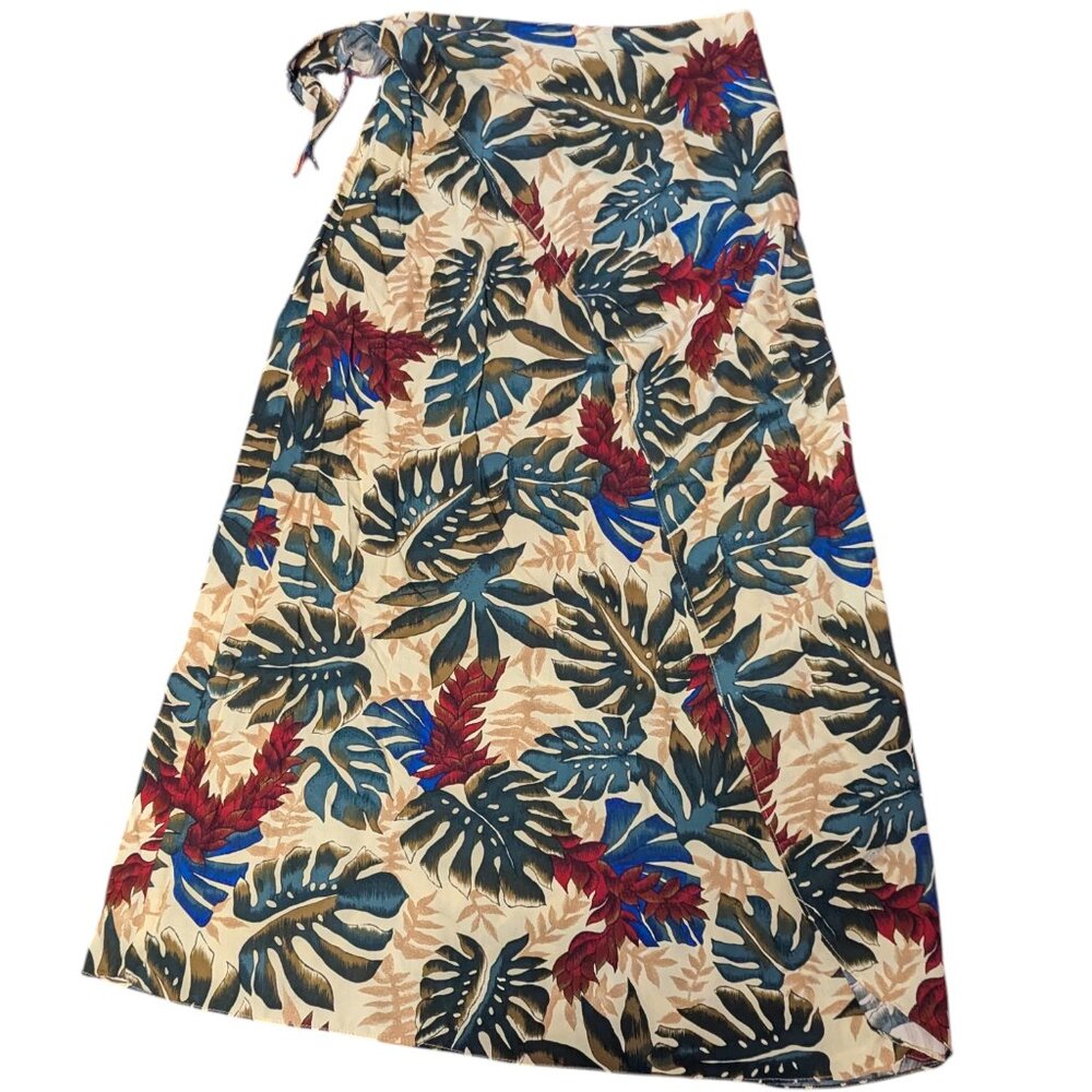 Vintage Hilo‎ Hattie Hawaii Sarong Wrap Skirt Rayon Tie The Hawaiian Original